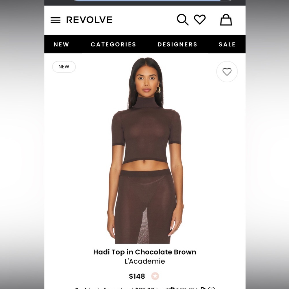 L'Academie Hadi top and Maxi Skirt in Chocolate Brown size xs